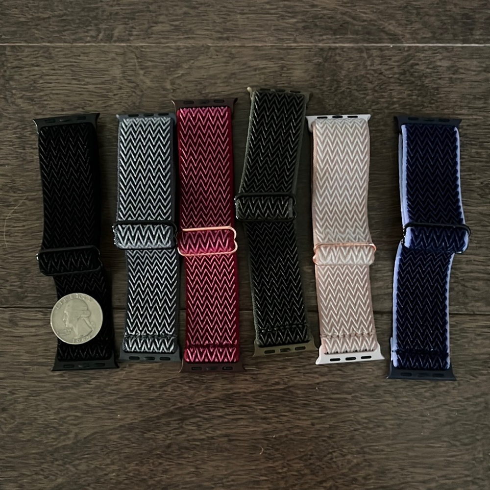 Nylon Bands for 38mm Apple Watch - 6 in set